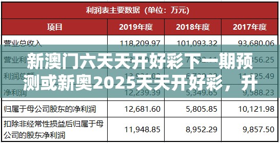 新澳门六天天开好彩下一期预测或新奥2025天天开好彩，升级分析、专家解读解释与落实,谨防华而不实包装
